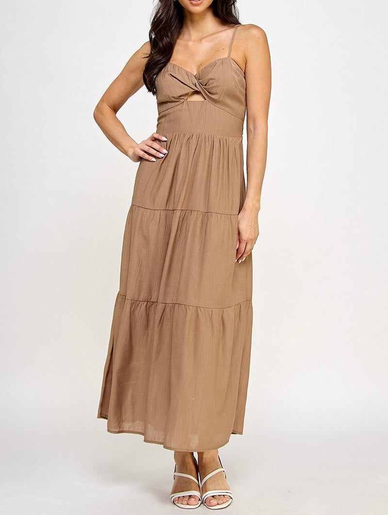 Front Twist Maxi Dress