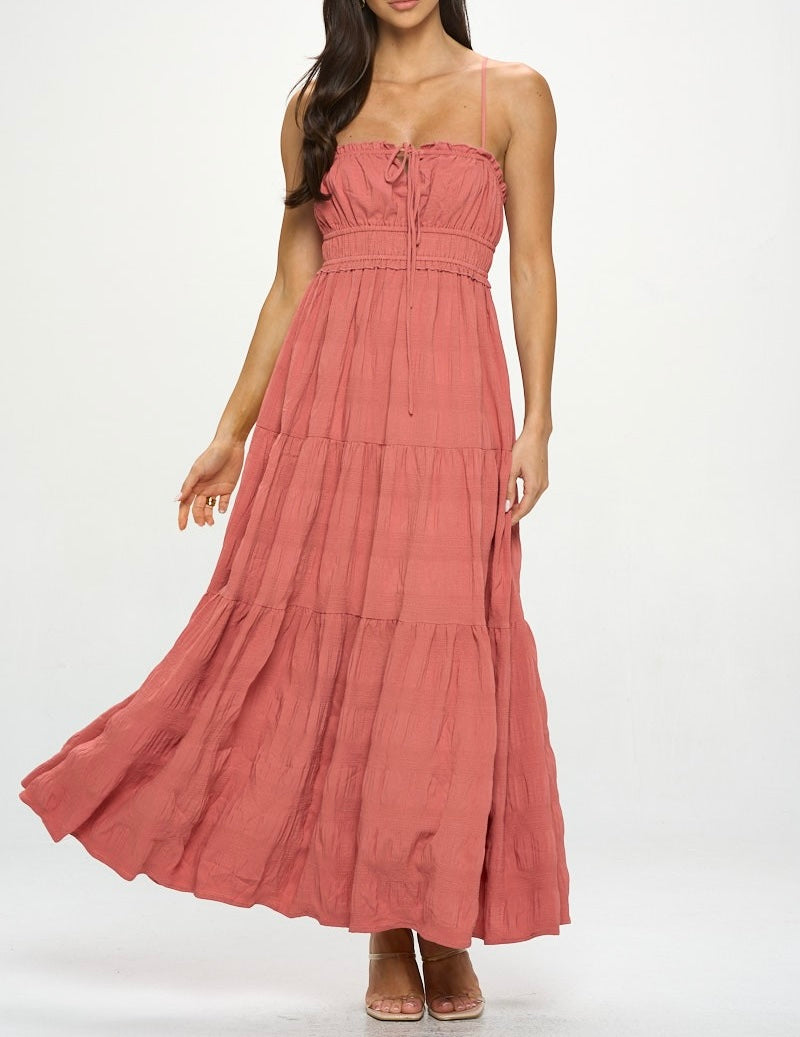 Crinkle Textured Maxi Dress