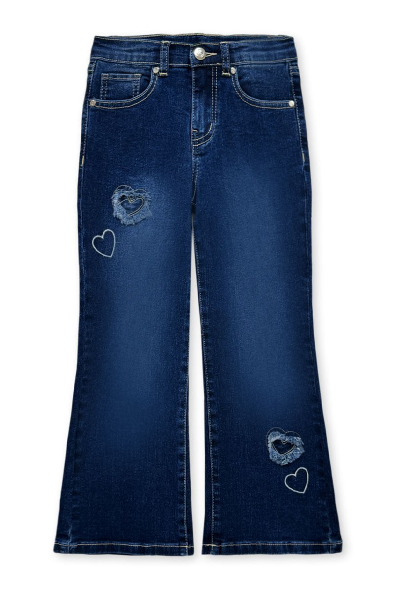Flare Jean W/Hearts Applique