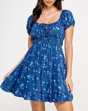 Front-Tie Ruffle Dress