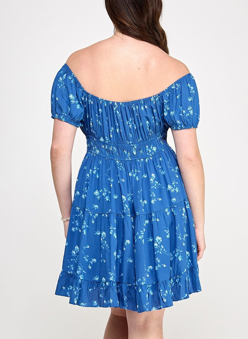 Front-Tie Ruffle Dress