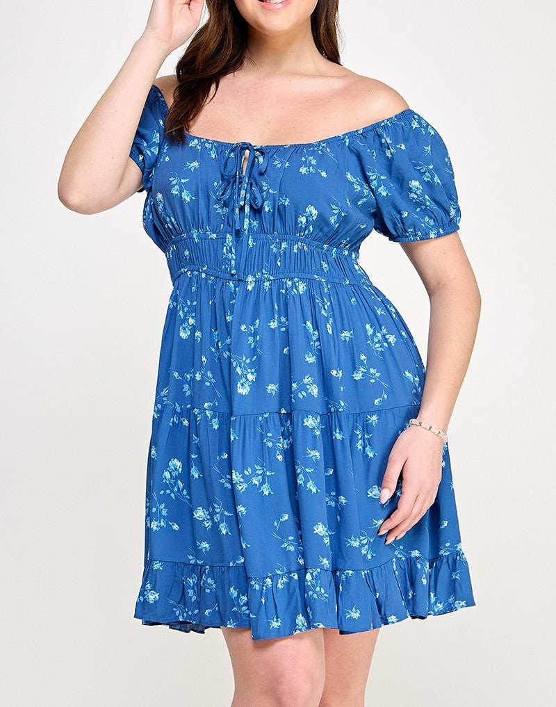 Front-Tie Ruffle Dress