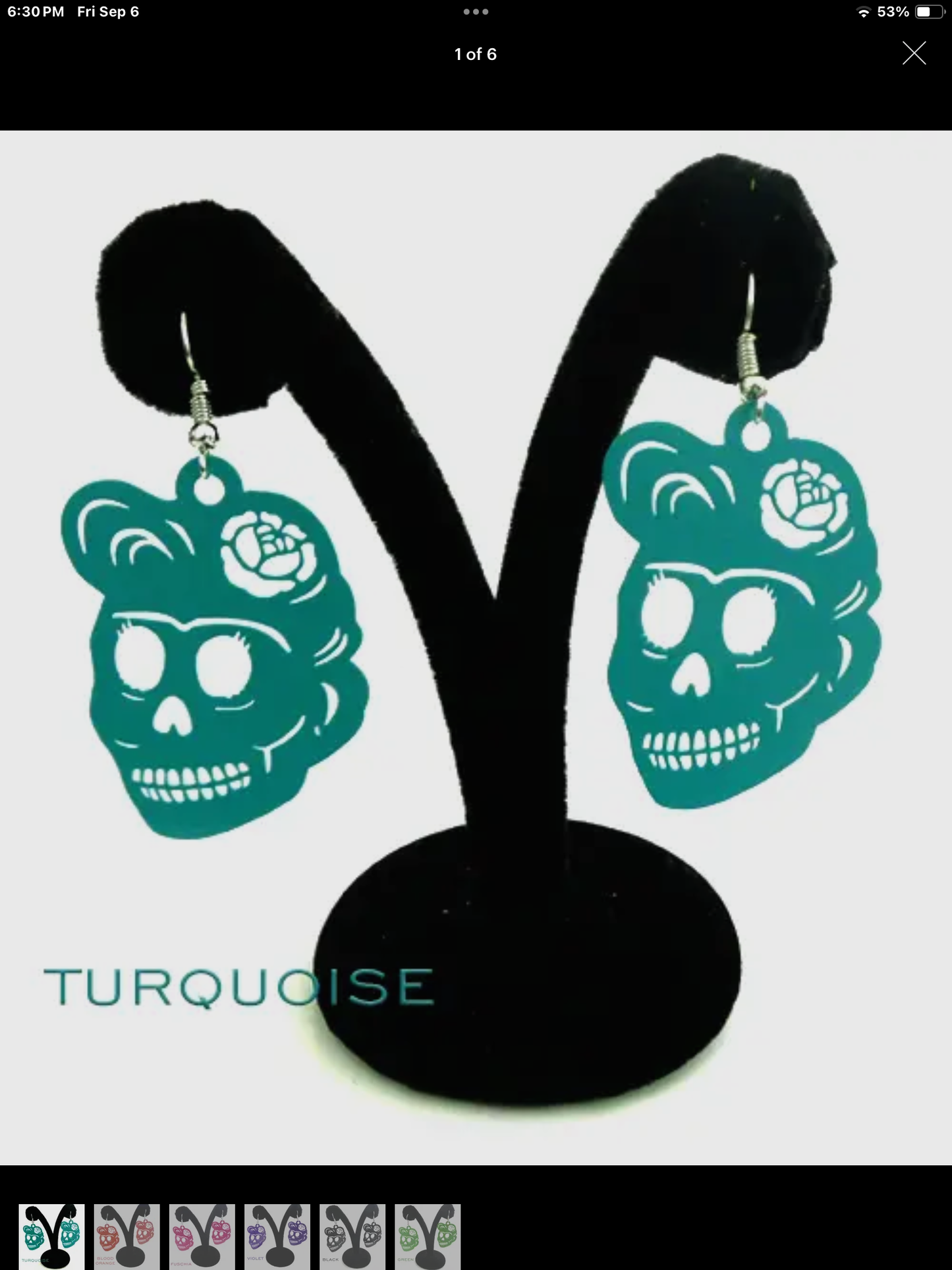 Papel Picado Skull Earrings