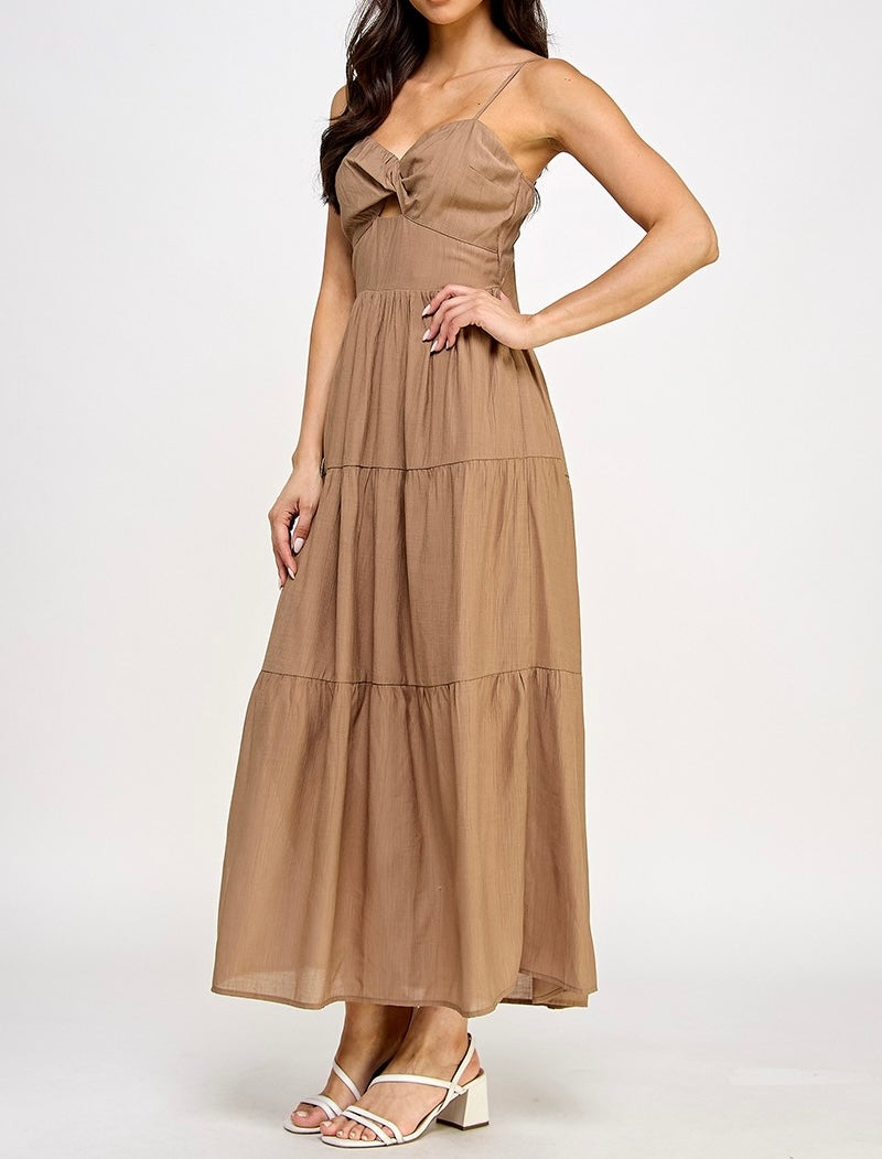 Front Twist Maxi Dress