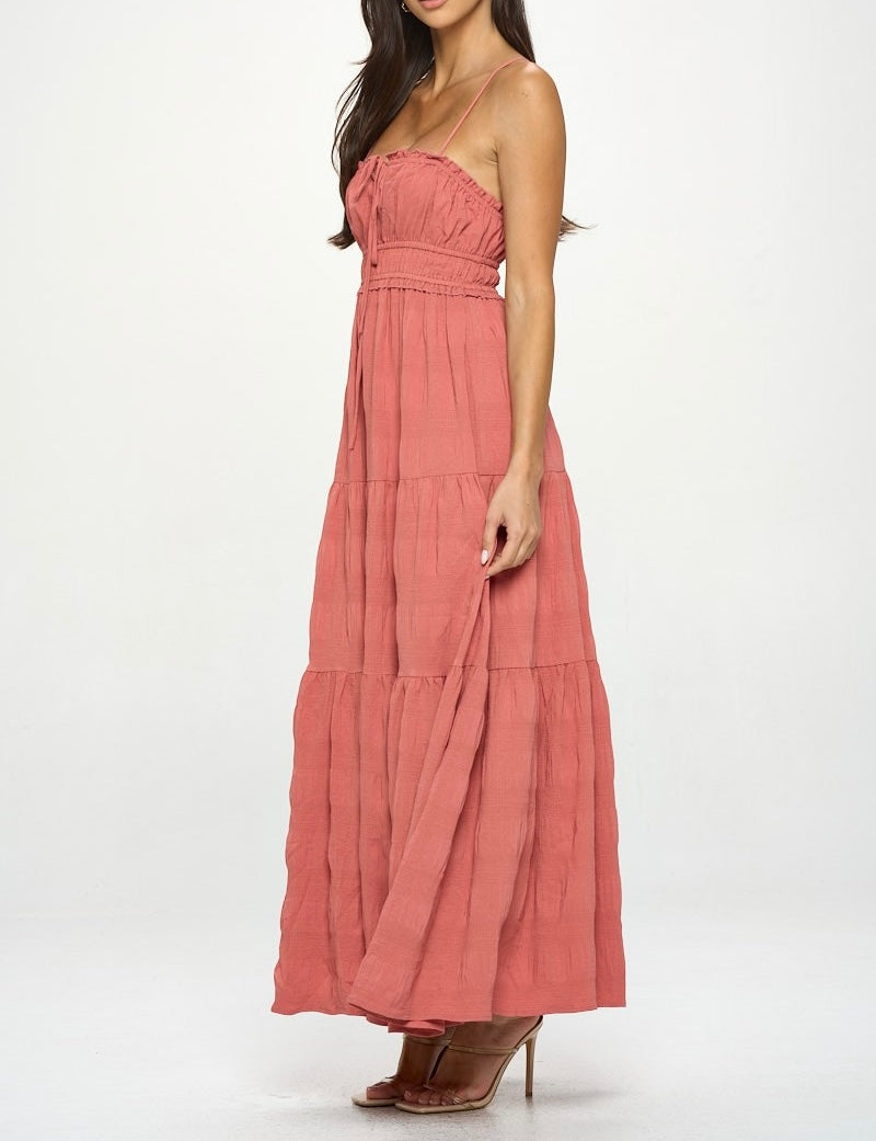 Crinkle Textured Maxi Dress