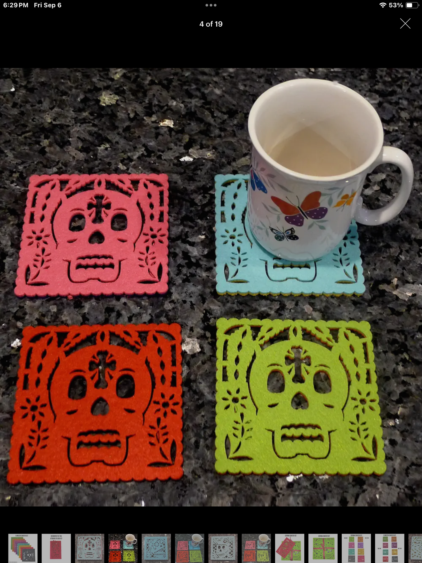 Papel Picado Coaster Set