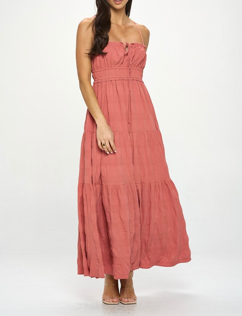 Crinkle Textured Maxi Dress