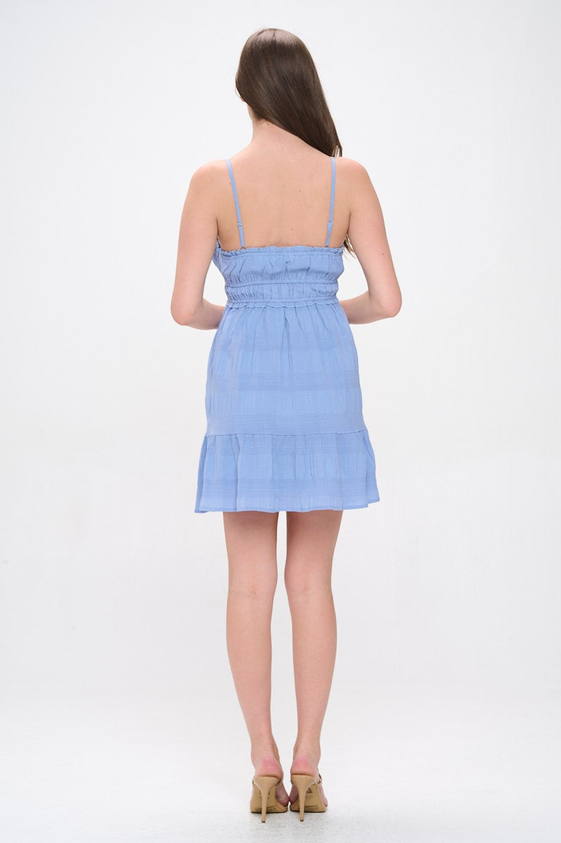 Crinkle Front Tie Dress
