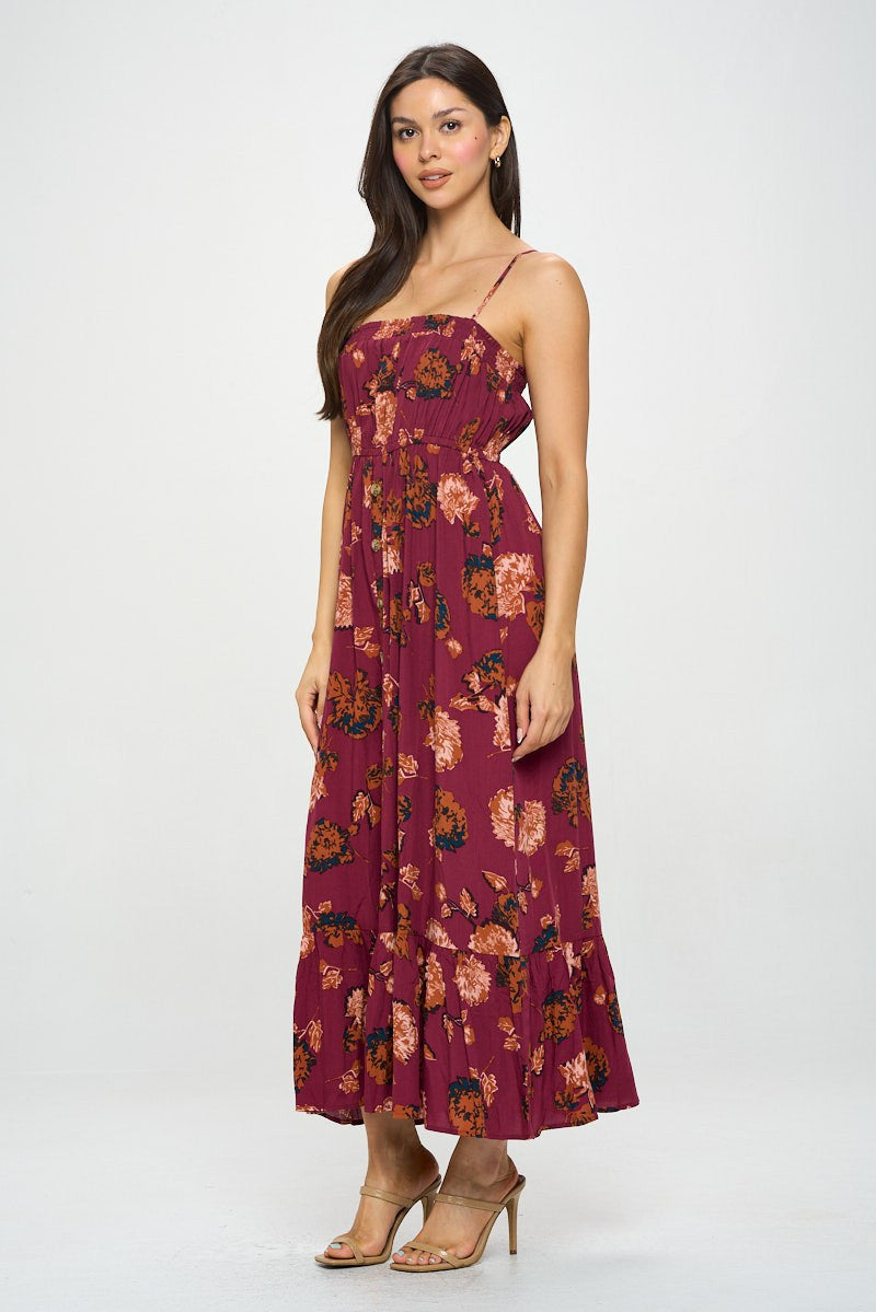 Floral Button Down Maxi Dress