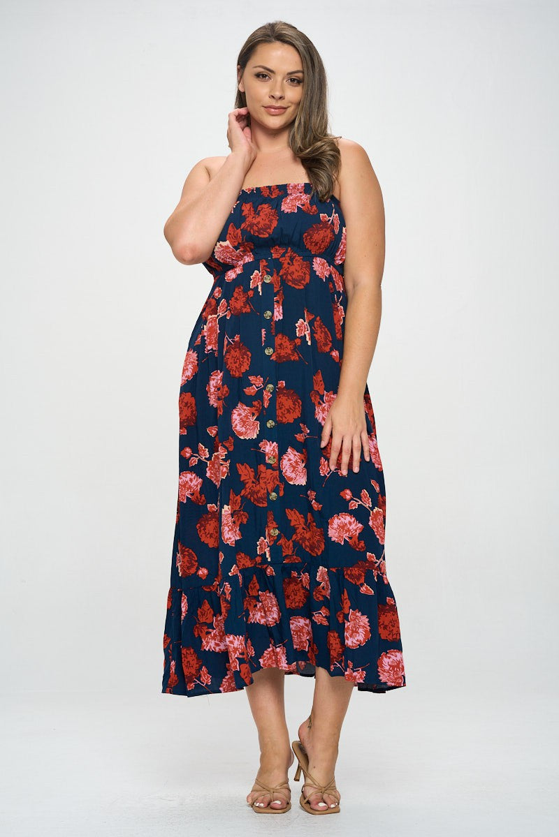 Floral Button Down Maxi Dress