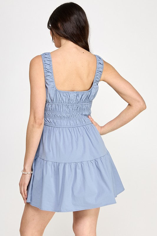 Front Tie Mini Dress