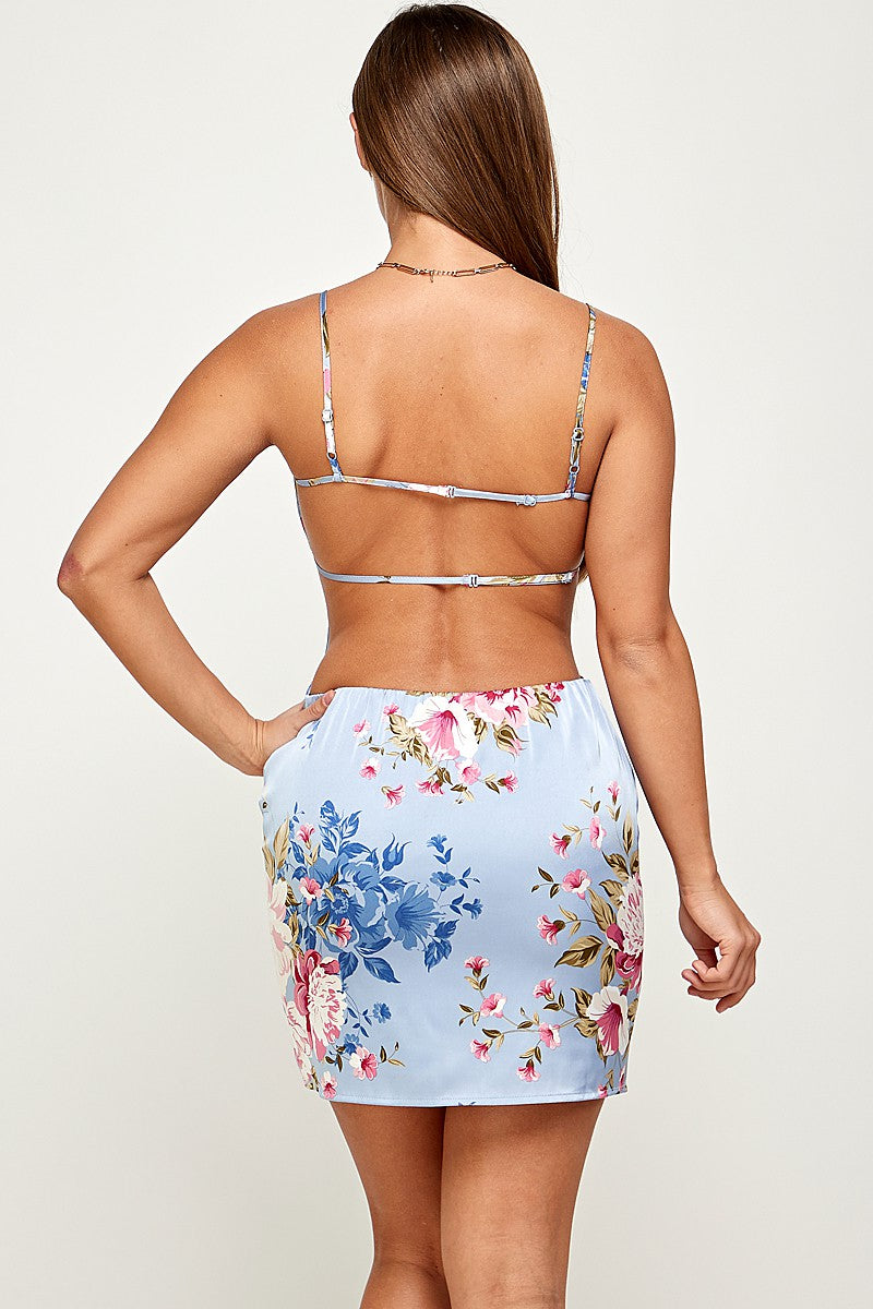 Floral Cutout Dress
