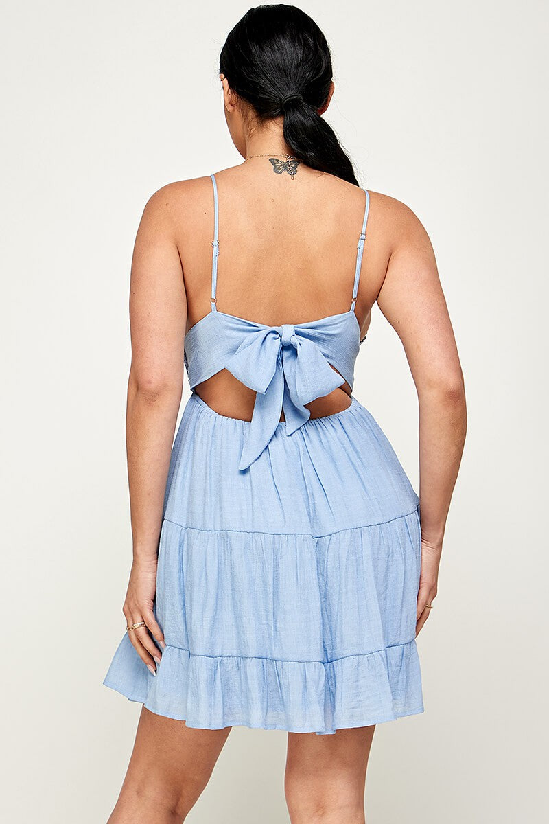 Eyelet Sleeveless Dress