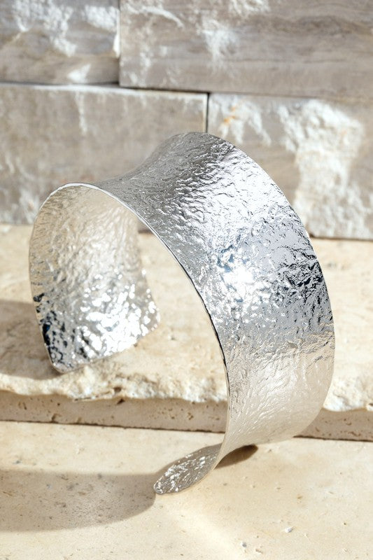 Brass Hammered Cuff Bracelet