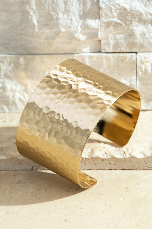 Hammered Metal Cuff Bracelet
