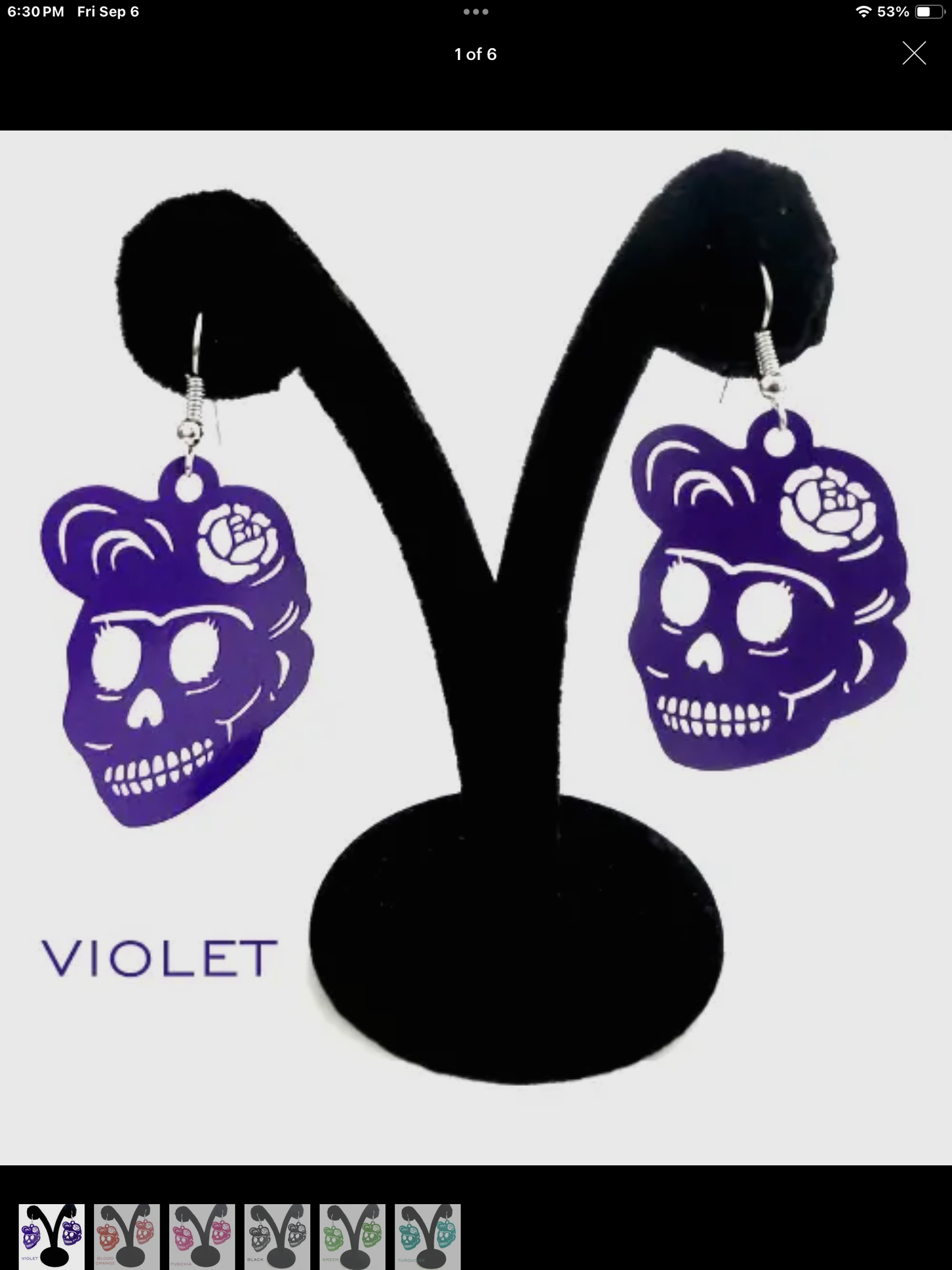 Papel Picado Skull Earrings