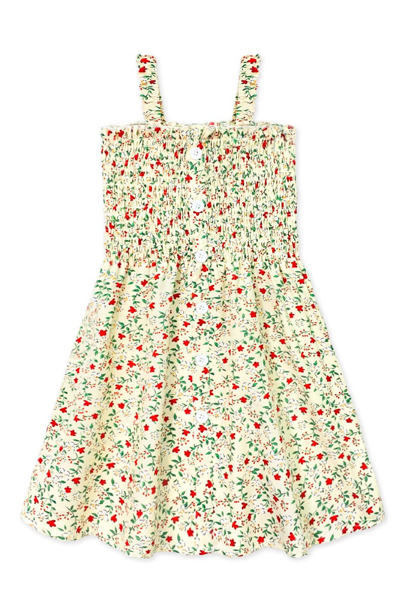 Floral Dress w/Smocking