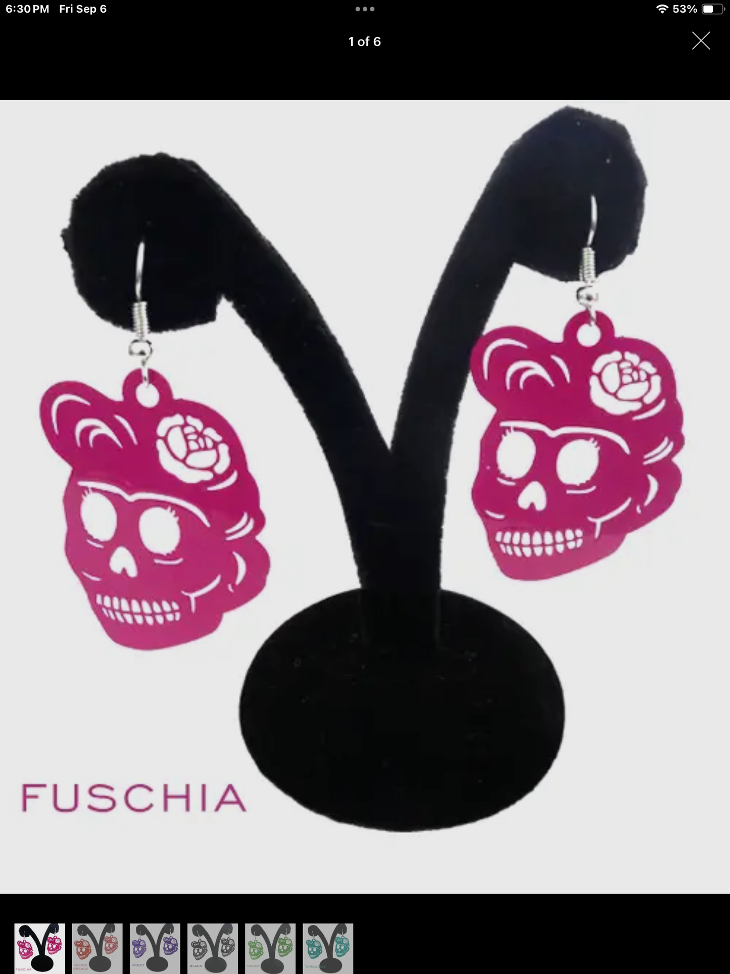 Papel Picado Skull Earrings