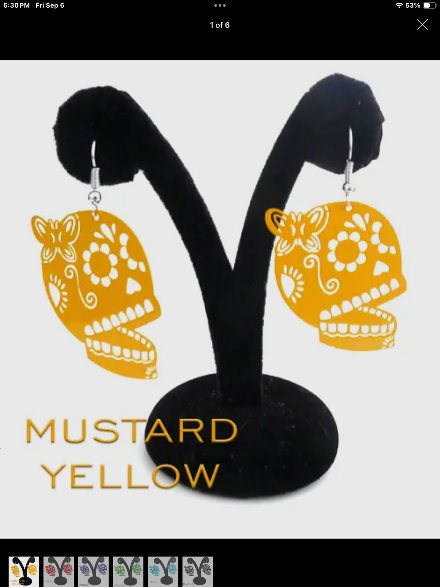 Papel Picado Skull Earrings