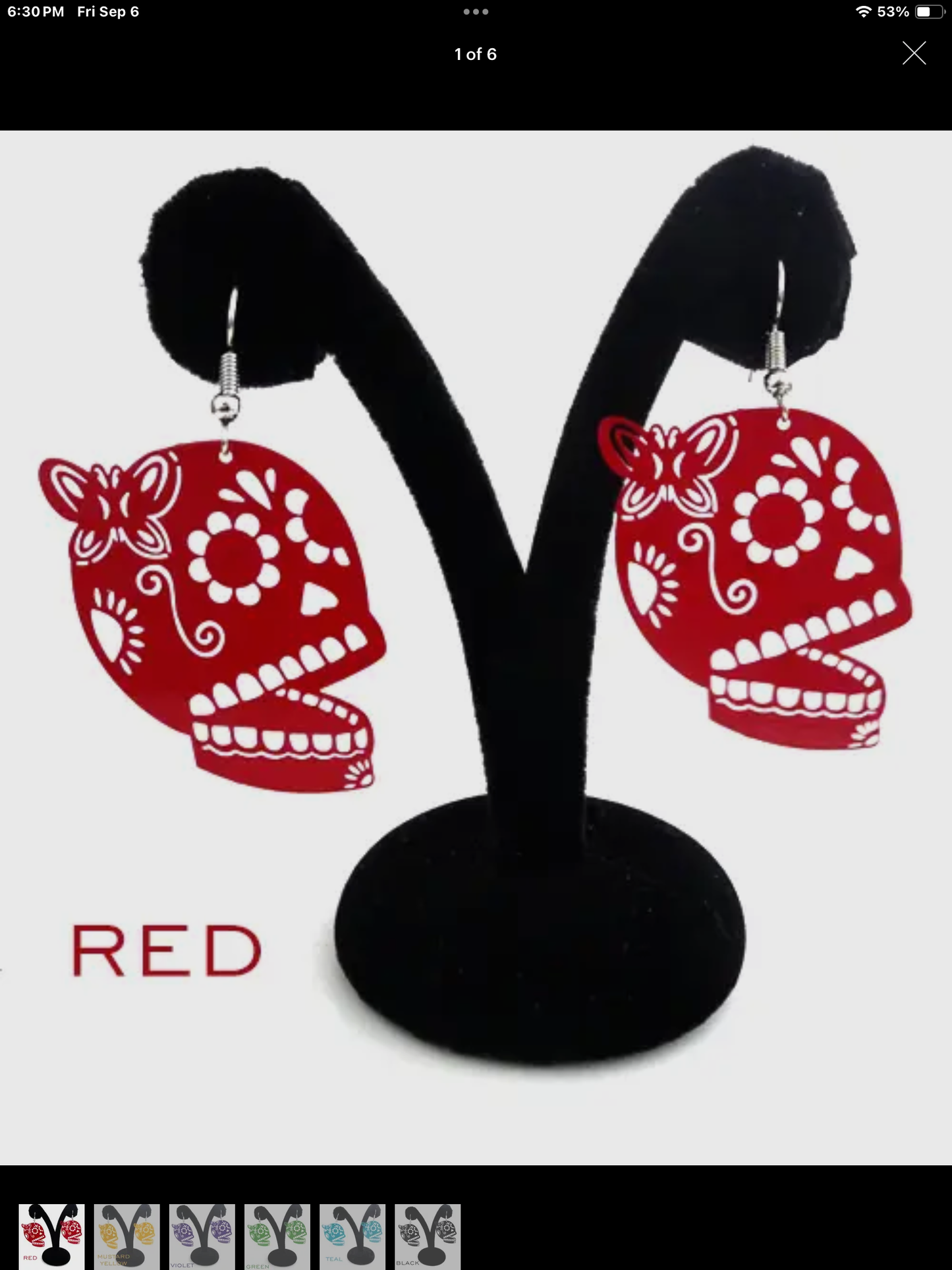 Papel Picado Skull Earrings