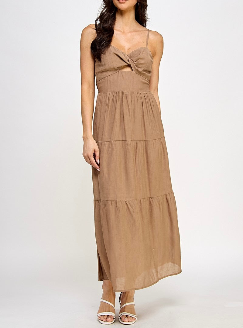 Front Twist Maxi Dress