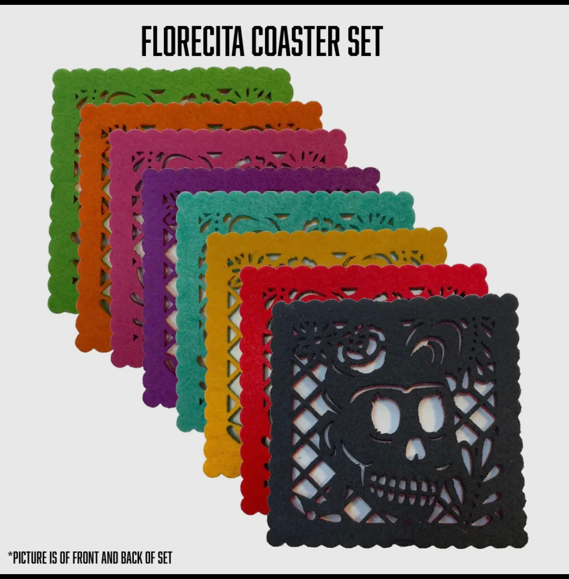 Double Sided Felt Papel Picado Coasters